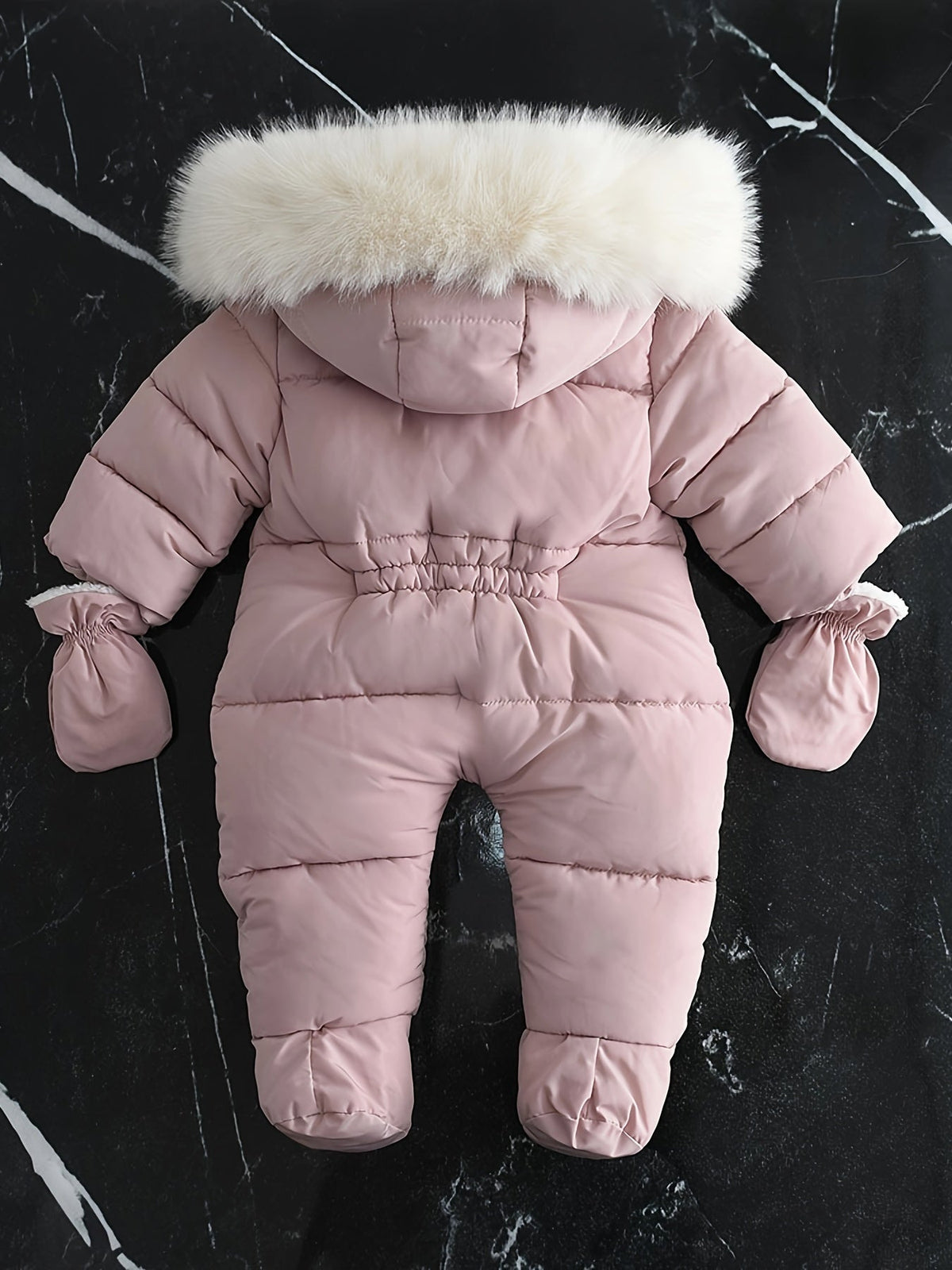 Combinaison d'hiver bébé à capuche, zip intégral, 3 à 24 mois