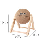 Griffoir boule en sisal pour chat, socle en bois, trois tailles