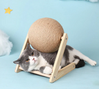 Griffoir boule en sisal pour chat, socle en bois, trois tailles
