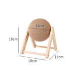 Griffoir boule en sisal pour chat, socle en bois, trois tailles