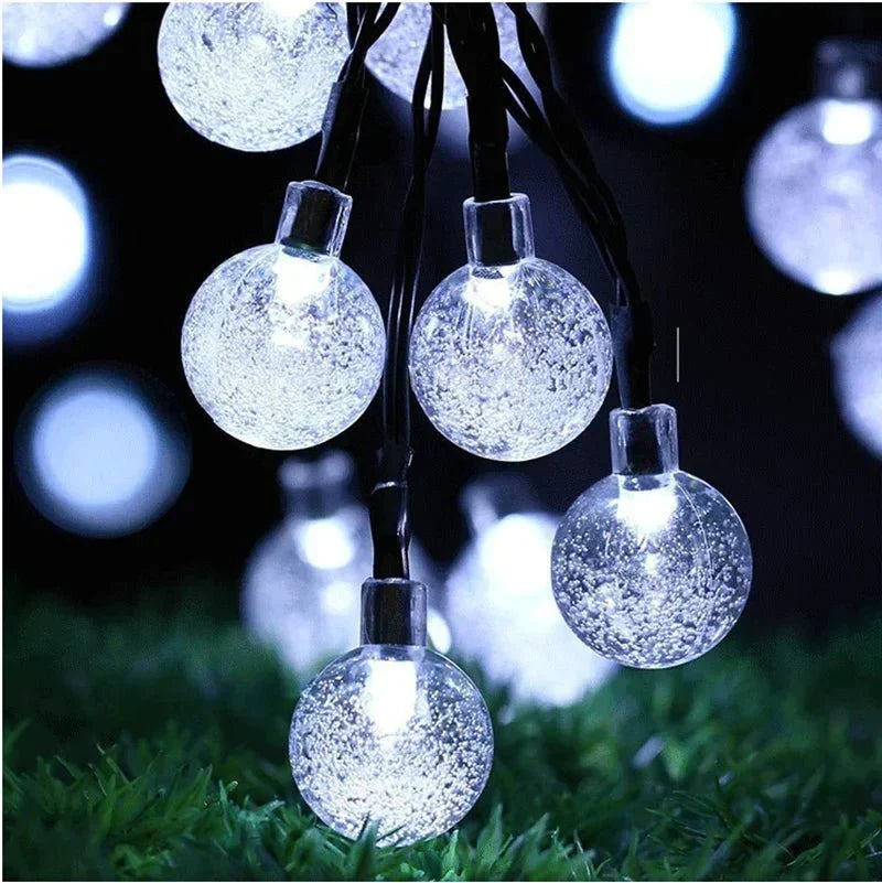Guirlande solaire LED d'extérieur, 20 à 200 ampoules, trois teintes