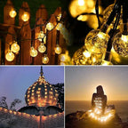 Guirlande solaire LED d'extérieur, 20 à 200 ampoules, trois teintes