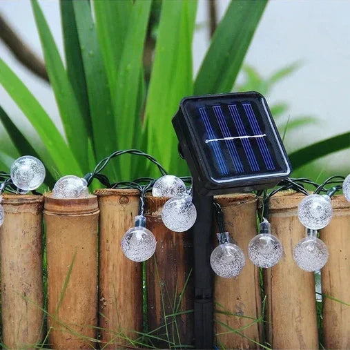 Guirlande solaire LED d'extérieur, 20 à 200 ampoules, trois teintes