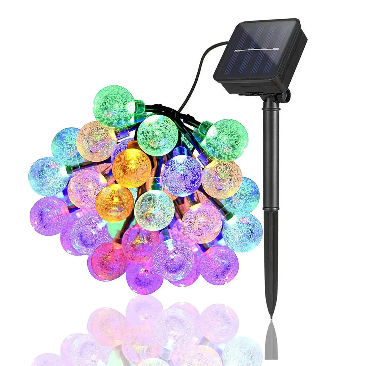 Guirlande solaire LED d'extérieur, 20 à 200 ampoules, trois teintes