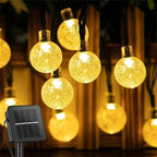 Guirlande solaire LED d'extérieur, 20 à 200 ampoules, trois teintes
