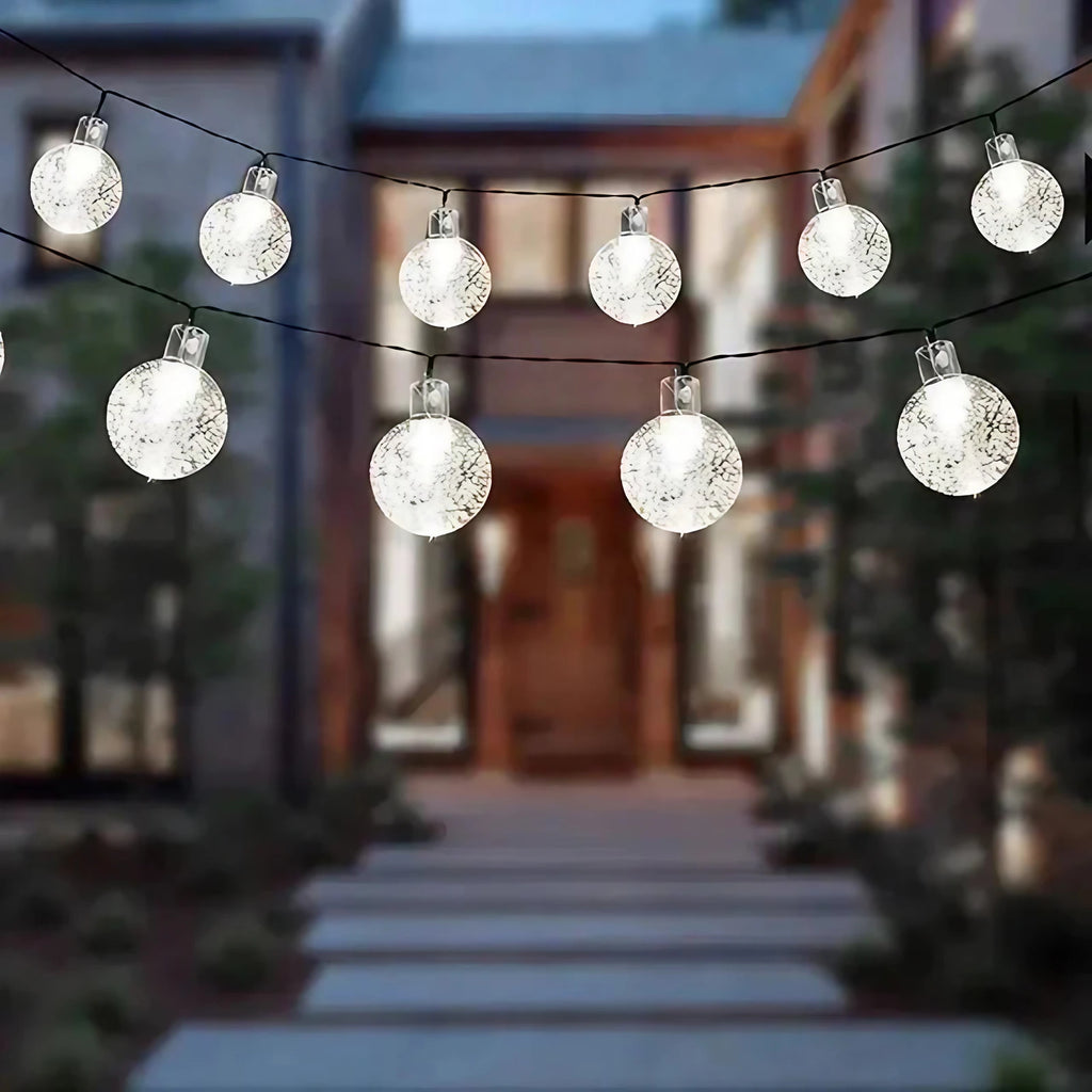 Guirlande solaire LED d'extérieur, 20 à 200 ampoules, trois teintes, blanc froid