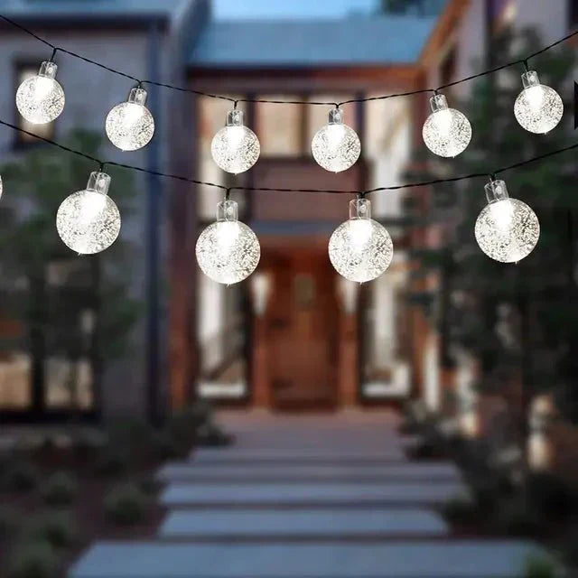 Guirlande solaire LED d'extérieur, 20 à 200 ampoules, trois teintes, blanc froid