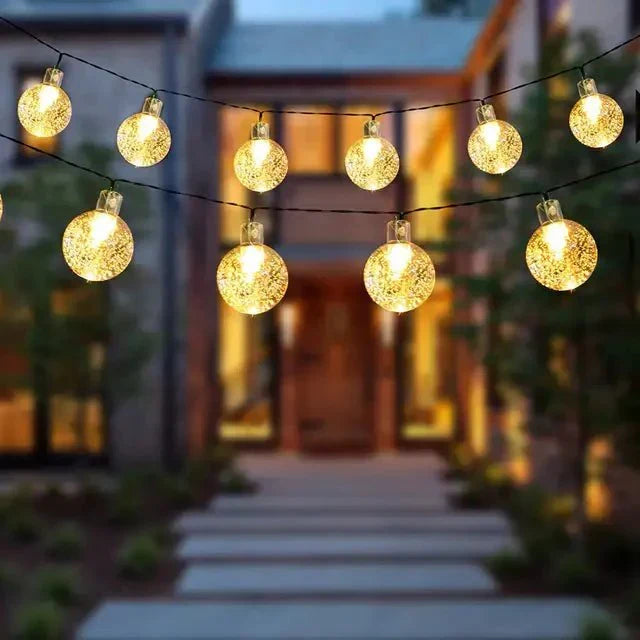 Guirlande solaire LED d'extérieur, 20 à 200 ampoules, trois teintes, blanc chaud