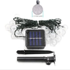 Guirlande solaire LED d'extérieur, 20 à 200 ampoules, trois teintes