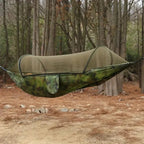 Hamac de camping à moustiquaire intégrée, jusqu'à 200 kg, camouflage