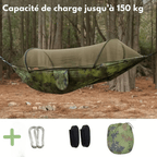 Hamac de camping à moustiquaire intégrée, jusqu'à 200 kg