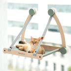 Hamac de fenêtre pour chat à ventouses, gris ou rose
