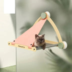 Hamac de fenêtre pour chat à ventouses, gris ou rose, rose