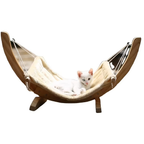 Hamac pour chat à housse douce et lavable, pour lit en bois