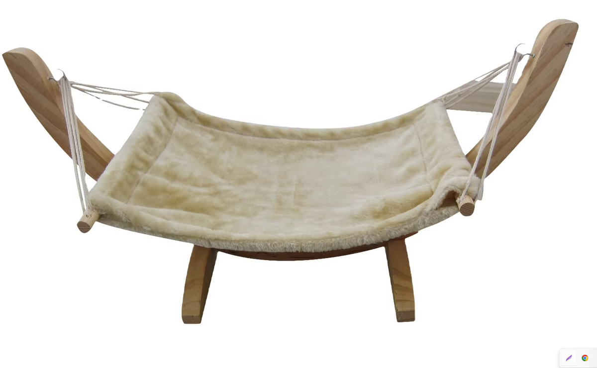 Hamac pour chat à housse douce et lavable, pour lit en bois