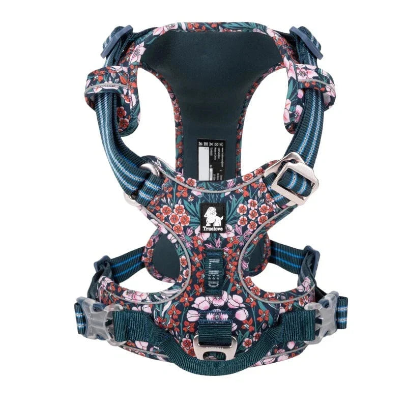Harnais chien réglable à boucles, du XS au XL, nombreux coloris, bleu marine