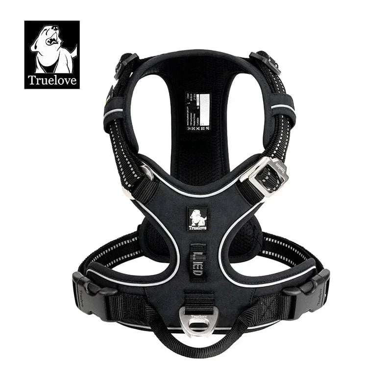 Harnais chien réglable à boucles, du XS au XL, nombreux coloris, noir 2