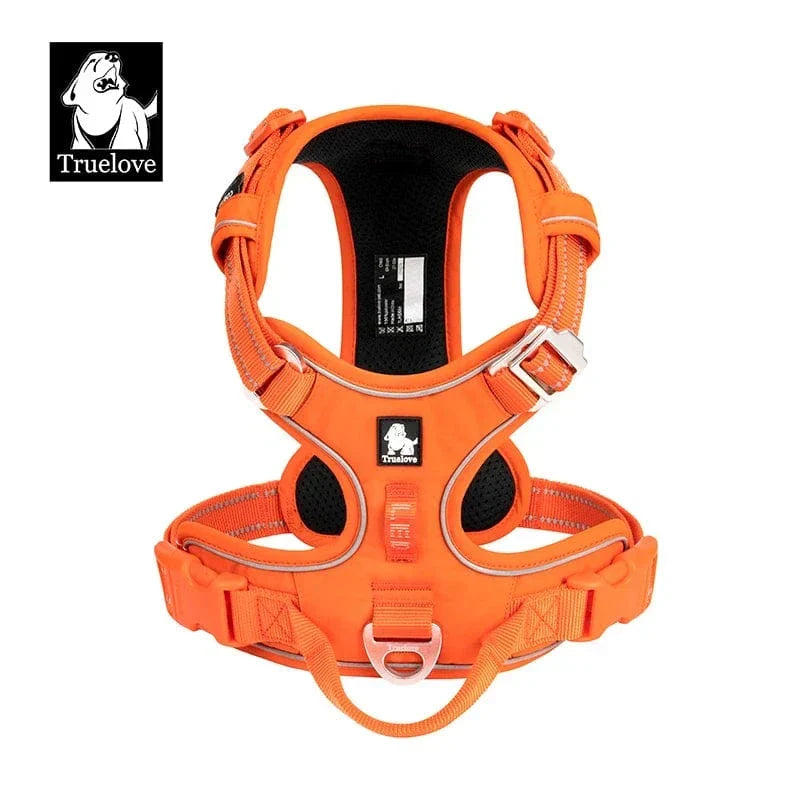 Harnais chien réglable à boucles, du XS au XL, nombreux coloris, orange 2