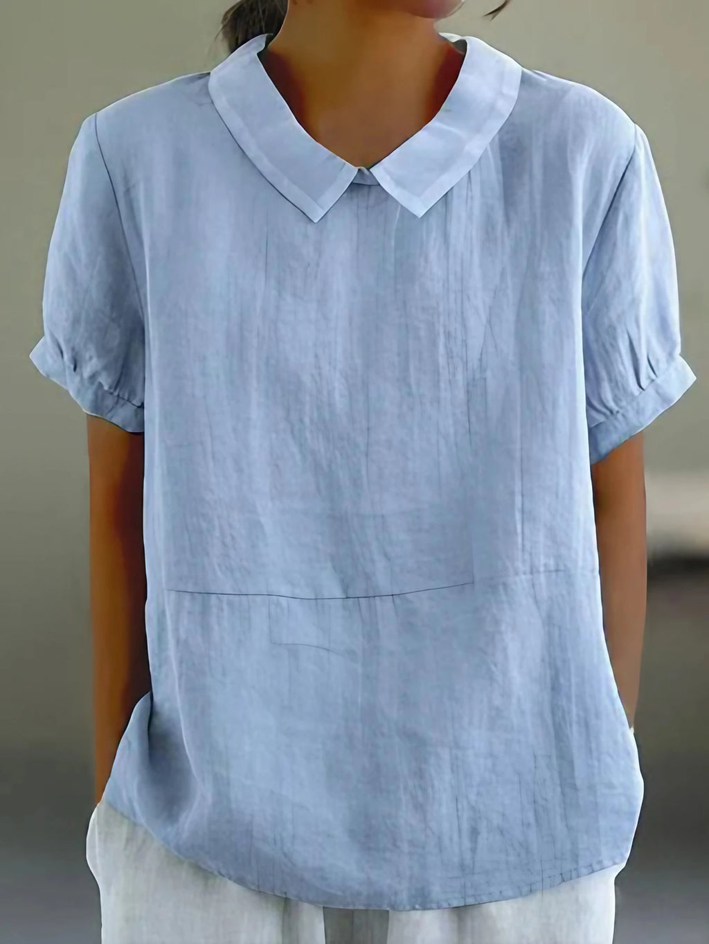 Haut femme uni à coupe décontractée, six coloris, du XS au 4XL, bleu