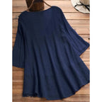 Haut en dentelle femme col V, quatre coloris, du S au 5XL