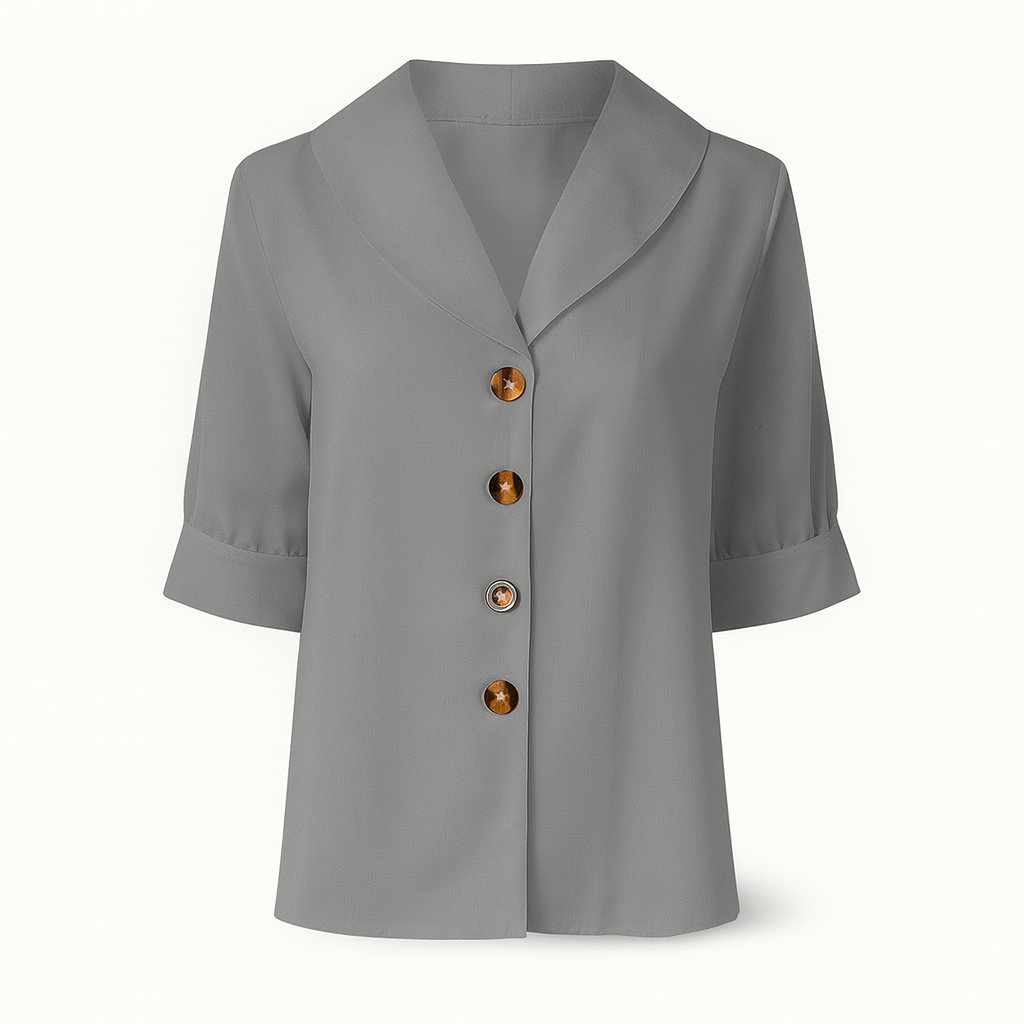 Haut femme à manches longues, six coloris, du S au 3XL, gris