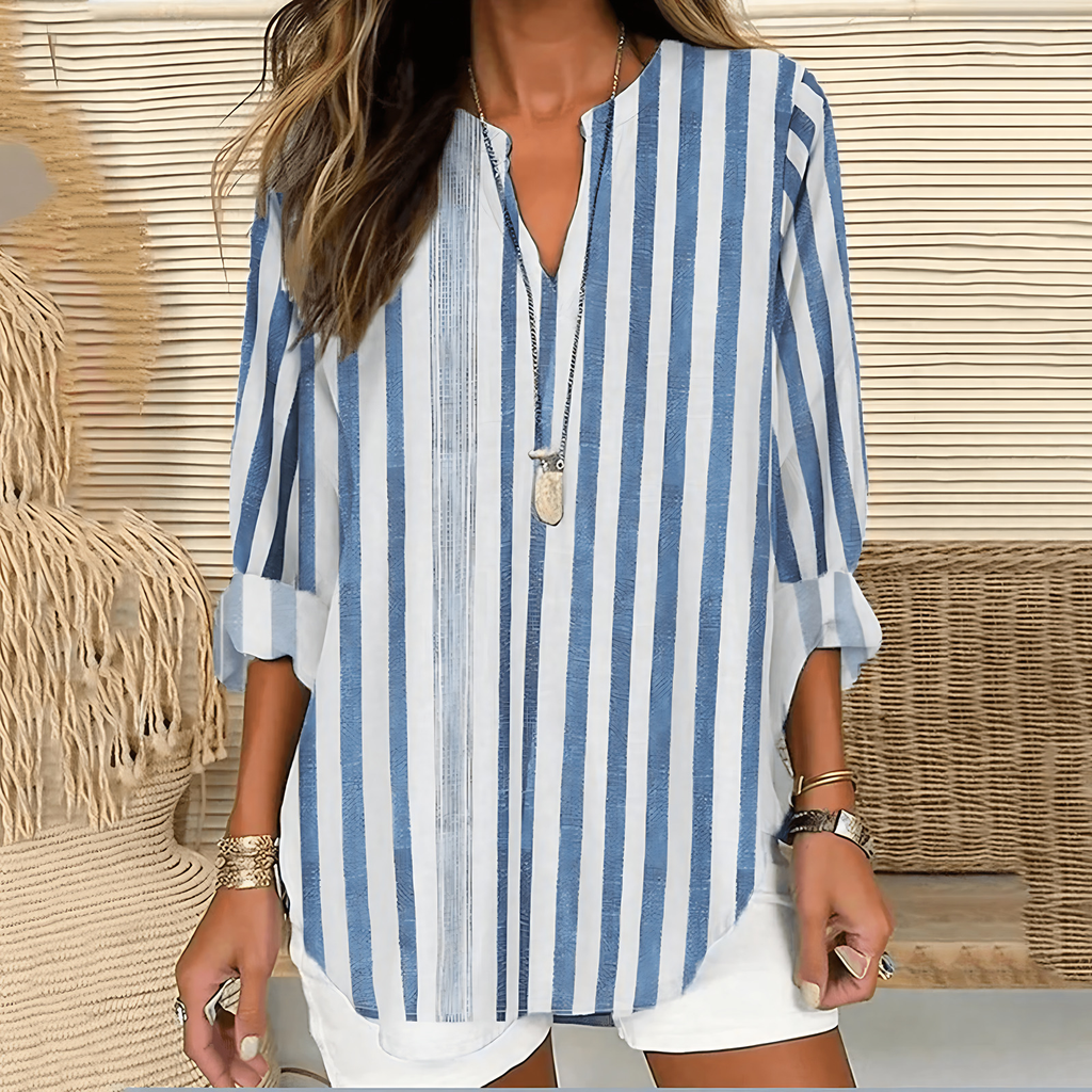 Haut femme col V à manches longues, onze modèles, du XXS au 4XL