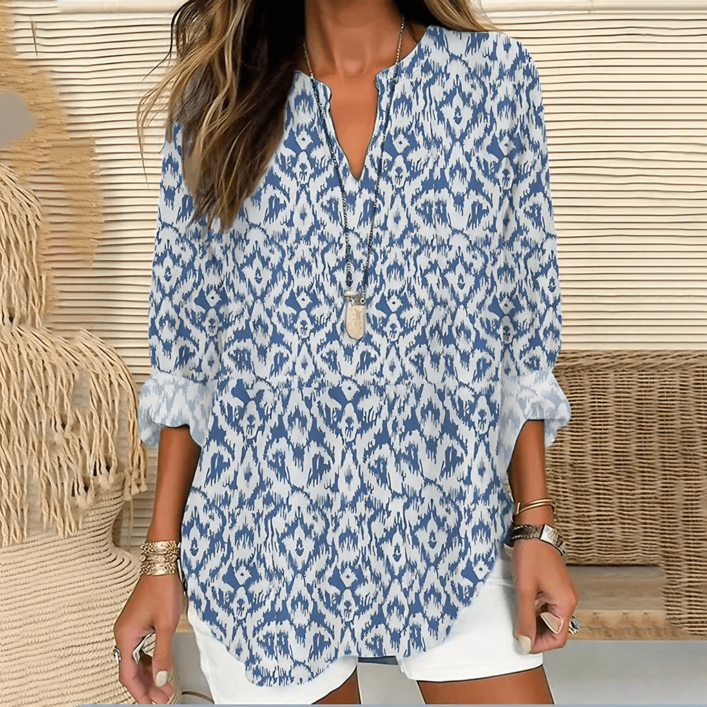Haut femme col V à manches longues, onze modèles, du XXS au 4XL