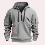 Sweat à capuche homme, capuche réglable, quatre coloris, gris