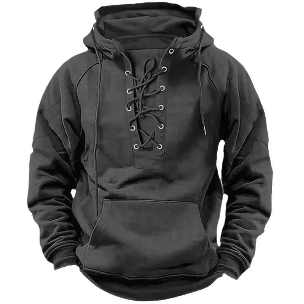 Sweat à capuche homme à laçage, coupe décontractée, du S au 3XL