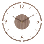 Horloge murale silencieuse en acrylique et bois, 30 cm
