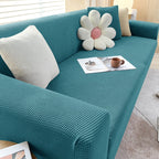 Housse de canapé extensible lavable, quatre tailles, dix coloris, bleu foncé