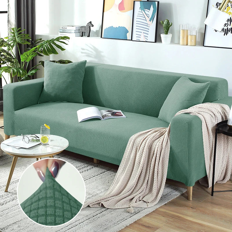 Housse de canapé extensible lavable, quatre tailles, dix coloris