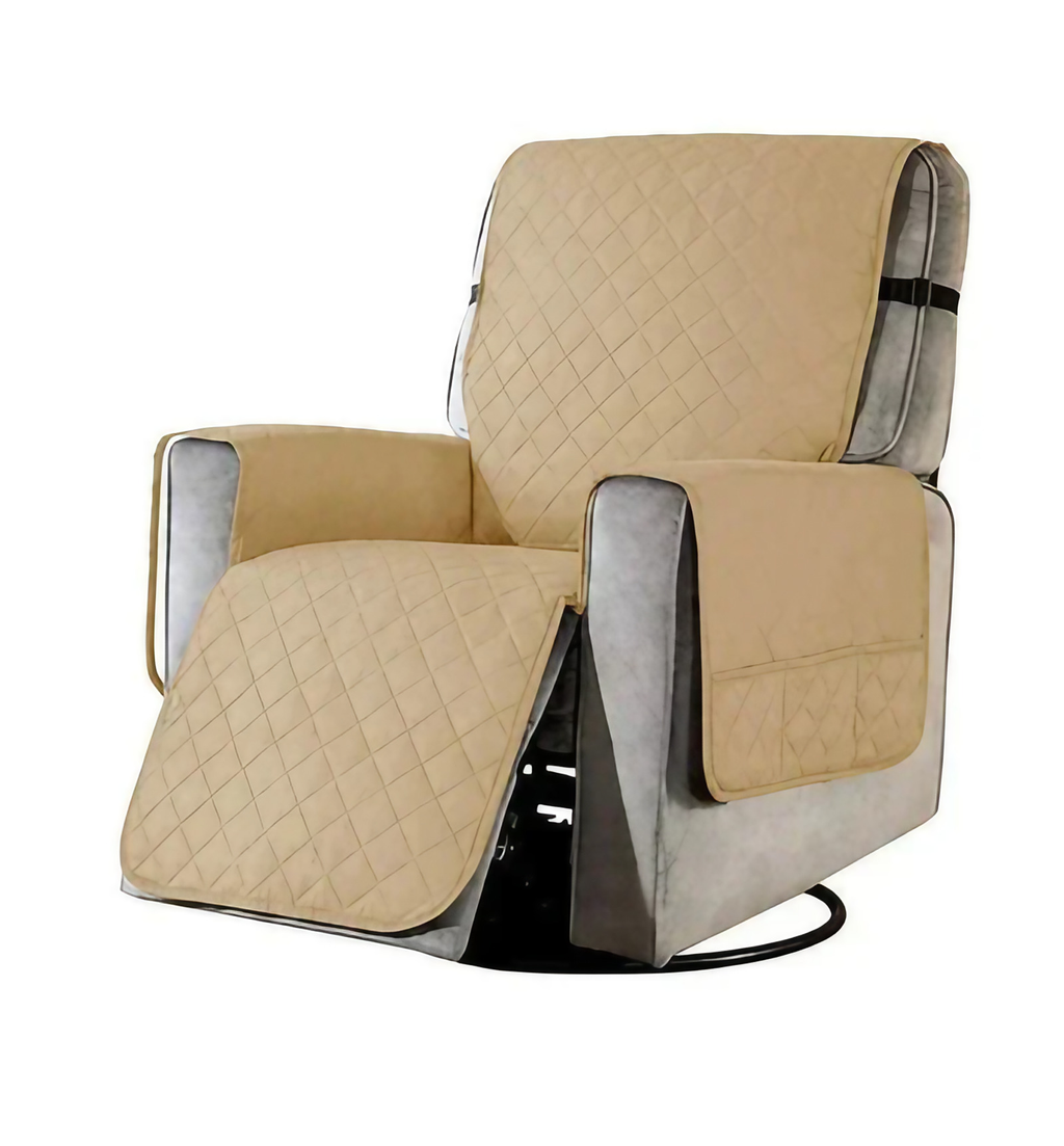 Housse de fauteuil extensible lavable en machine, huit coloris, beige