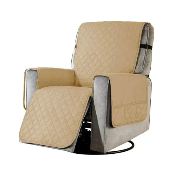 Housse de fauteuil extensible lavable en machine, huit coloris, beige