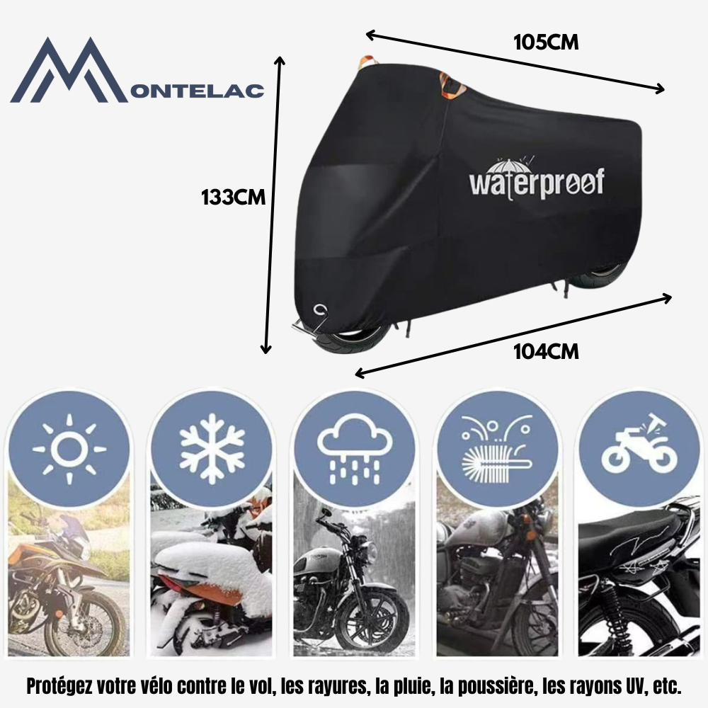 Housse de protection vélo trois couches, imperméable et anti-UV