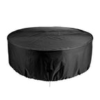 Housse de protection pour table de jardin en PVC, noire