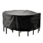 Housse de protection pour table de jardin en PVC, noire