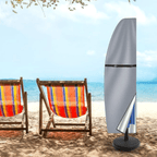 Housse de parasol imperméable anti-UV, avec tige télescopique, gris