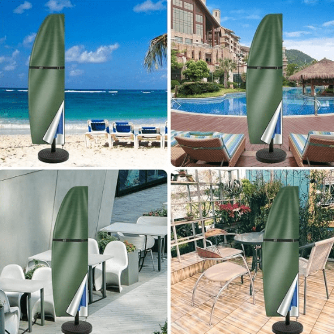 Housse de parasol imperméable anti-UV, avec tige télescopique