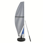 Housse de parasol imperméable anti-UV, avec tige télescopique, gris