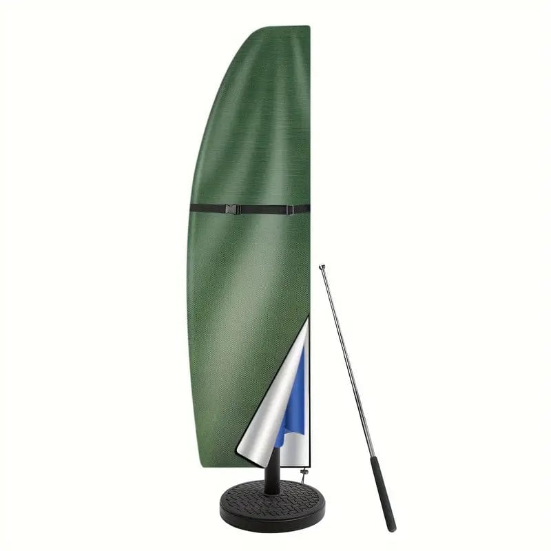 Housse de parasol imperméable anti-UV, avec tige télescopique, vert