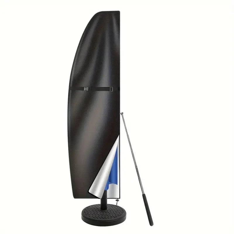 Housse de parasol imperméable anti-UV, avec tige télescopique, noir