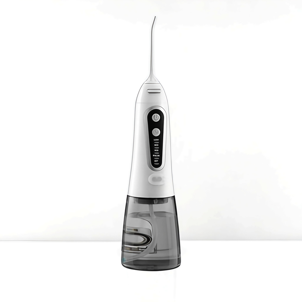 Hydropulseur dentaire sans fil rechargeable, plusieurs embouts, blanc