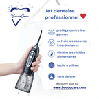 Hydropulseur dentaire sans fil rechargeable, plusieurs embouts
