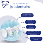 Hydropulseur dentaire sans fil rechargeable, plusieurs embouts