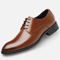 Chaussures derby homme à lacets, bout rond, du 38 au 48, marron
