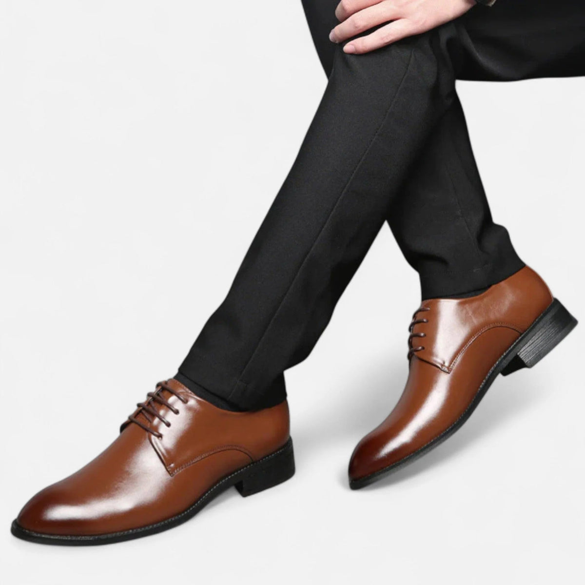 Chaussures derby homme à lacets, bout rond, du 38 au 48