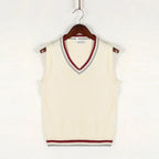 Pull sans manches homme col V en maille épaisse, cinq coloris, beige