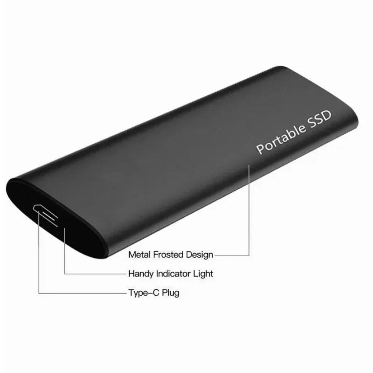 Disque dur externe USB-C 256 Go, compact, quatre coloris