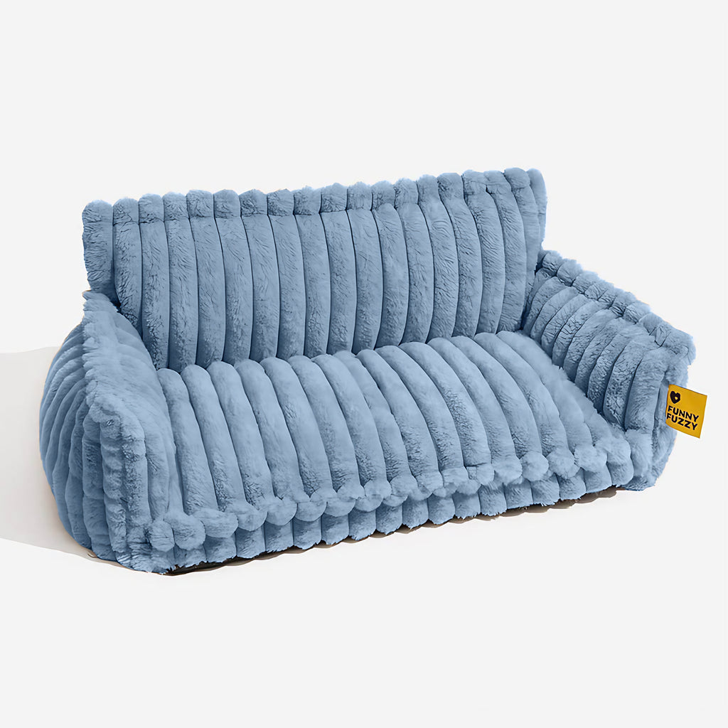 Lit orthopédique pour chien, housse lavable, quatre tailles, bleu